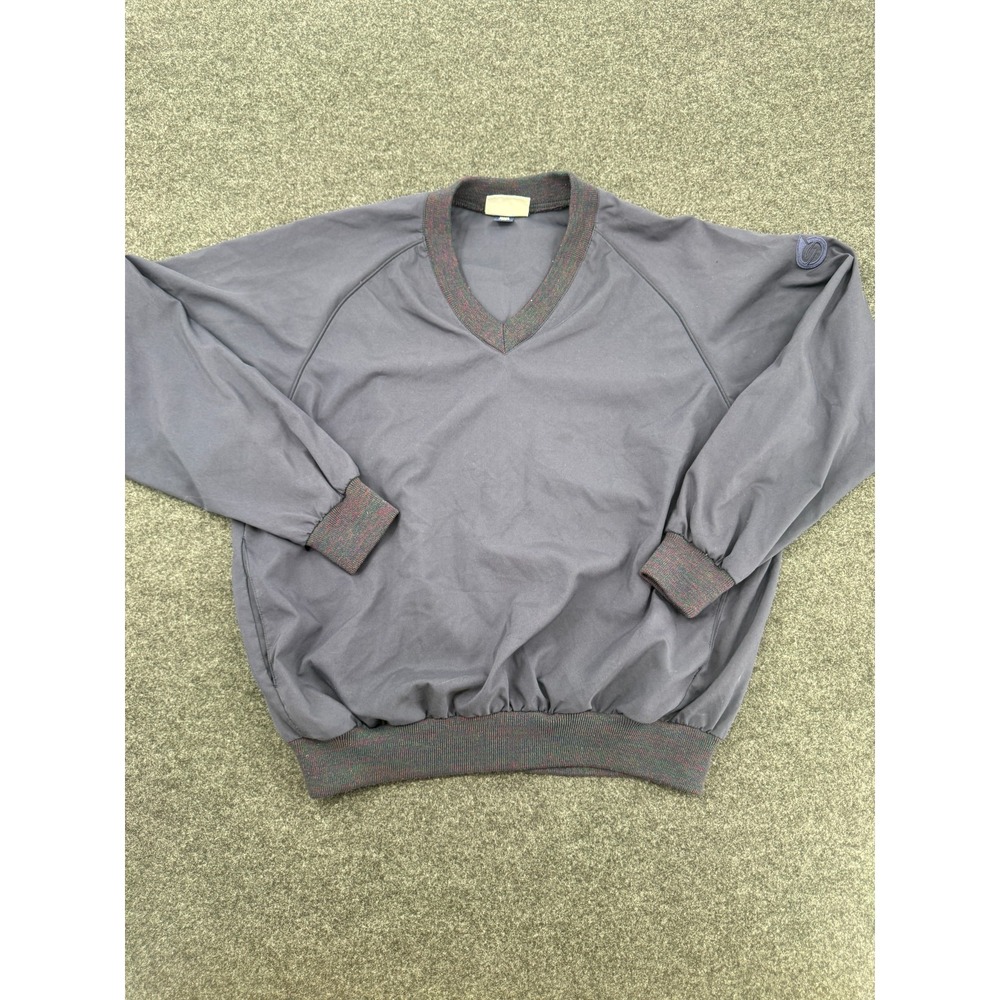 Vintage The Womens Golf Catalog Sweater M Navy Blue Classic Pullover Windbreaker
